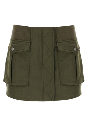 Dion lee twill bomber mini skirt - 8 Khaki