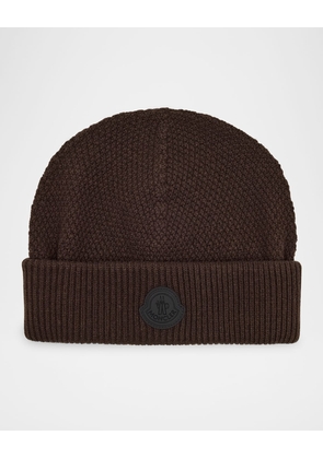 Men's Tonal Wool Logo Beanie