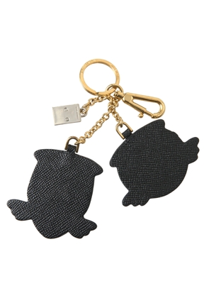 Dolce & Gabbana Blue Angel Leather Dominico Stefano Keyring Keychain