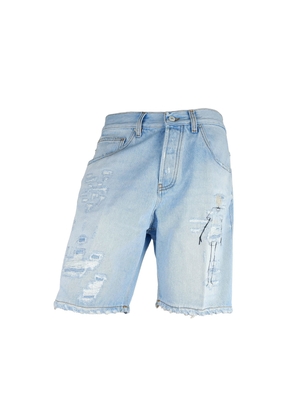 Don The Fuller Light Blue Cotton Short - W34