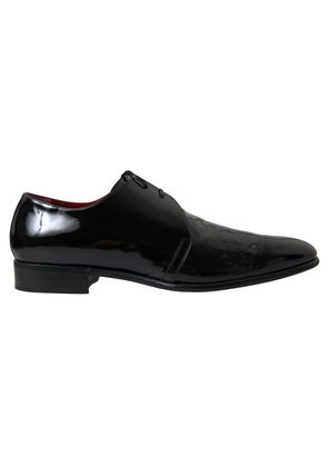 Dolce & Gabbana Elegant Black Patent Leather Formal Men's Shoes - EU44/US11