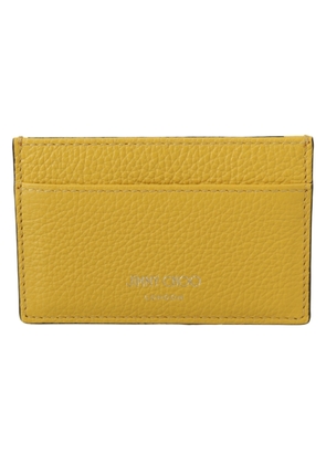 Jimmy Choo Aarna Yellow Leather Card Holder