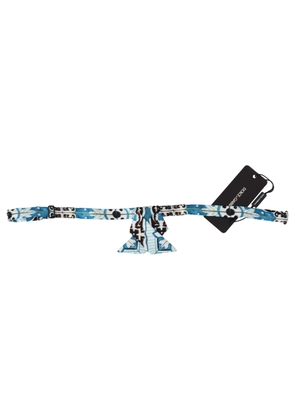 Dolce & Gabbana Multicolor Sicily Print Adjustable Neck Papillon Tie