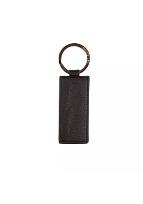 Neil Barrett Black Leather Keychain