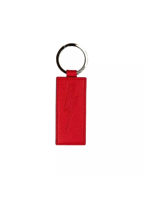 Neil Barrett Red Leather Keychain