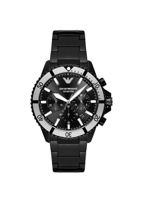 Emporio Ari Black Steel Chronograph Watch