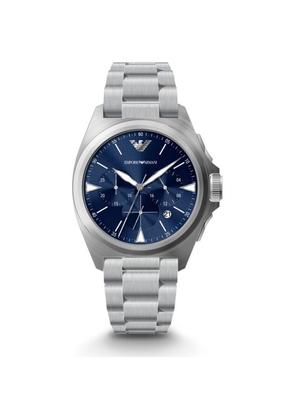 Emporio Armani Silver Steel Chronograph Watch