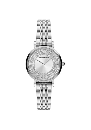 Emporio Armani Silver Steel Quartz Watch