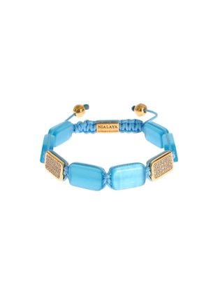 Nialaya CZ Opal 18K Gold 925 Bracelet - L