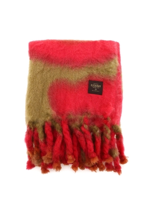 Mantas ezcaray tie-dye mohair and wool blend blanket - OS Pink