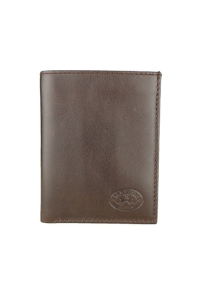 La Martina Elegant Dark Brown Leather Passport Holder