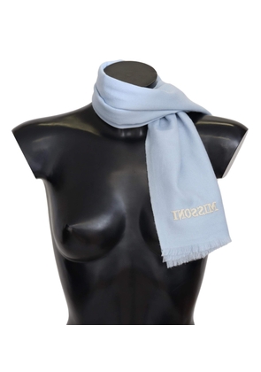 Missoni Light Blue Cashmere Unisex Neck Warmer Scarf