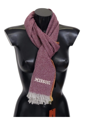 Missoni Maroon 100% Cashmere Unisex Wrap  Scarf