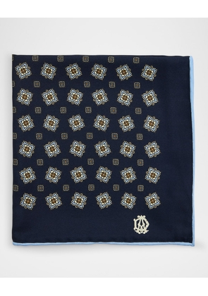 Men's Medallion Silk Pocket Square