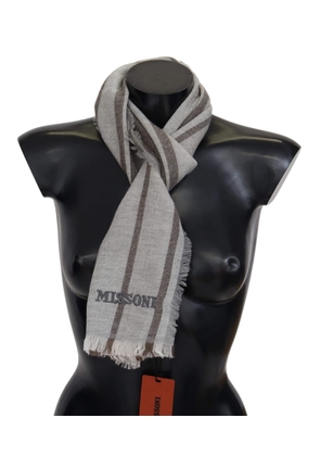 Missoni Multicolor Striped Wool Unisex Neck Wrap Scarf