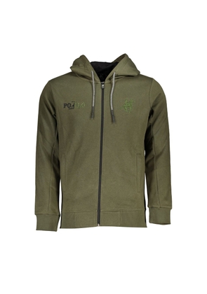 U.S. Grand Polo Elegant Green Hooded Long-Sleeve Sweatshirt - M