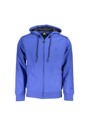 U.S. Grand Polo Elegant Hooded Zip Sweatshirt in Blue - M