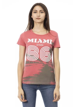 Trussardi Action Chic Pink Short Sleeve Round Neck Tee - XS