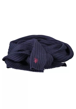 U.S. Polo Assn. Blue Wool Scarf