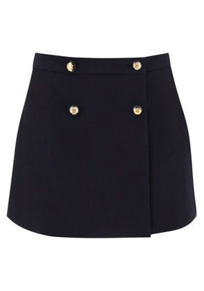 Alexander mcqueen mini wrap skirt with seal buttons - 42 Blue