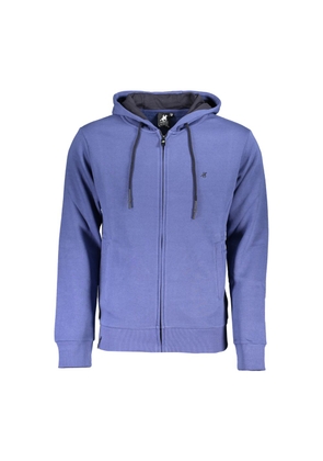 U.S. Grand Polo Chic Blue Hooded Sweatshirt with Embroidered Logo - M