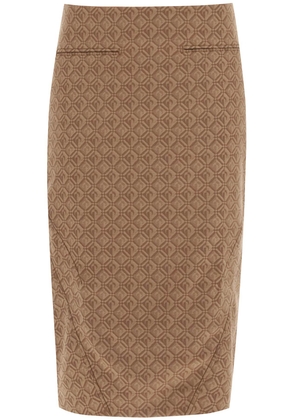 Marine serre moon diamant pencil skirt - 36 Beige