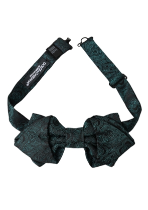 Green Bandana Silk Adjustable Neck Bow Tie