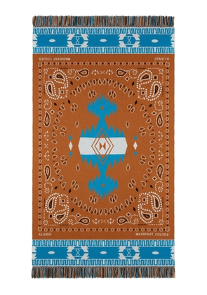 Alanui jacquard bandana blanket - OS Brown