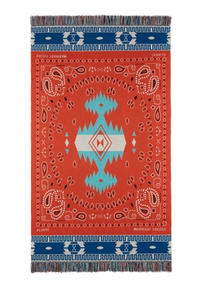 Alanui jacquard bandana blanket - OS Orange