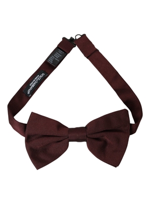 Maroon Silk Adjustable Neck Men Bow Tie