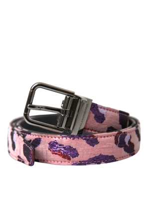 Multicolor Jacquard Leather Metal Buckle Belt - 95 cm / 38 Inches