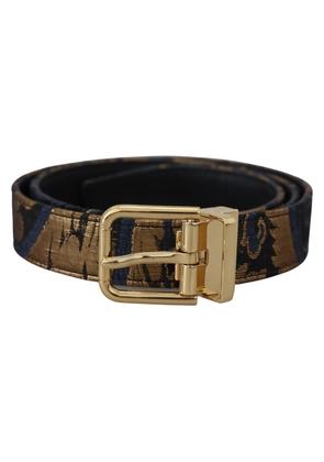 Multicolor Jacquard Leather Logo Buckle Belt - 75 cm / 30 Inches