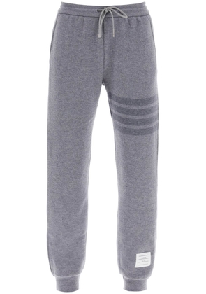 Thom browne knitted joggers with 4-bar motif - 42 Grey