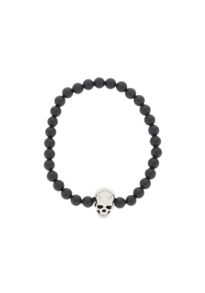 Alexander mcqueen skull bracelet with pearls - OS Black