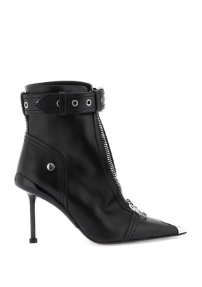 Alexander mcqueen slash biker ankle boots - 36 Black