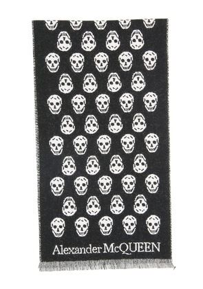 Alexander mcqueen skull reversible scarf - OS White