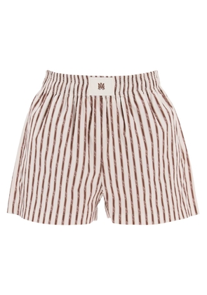 Amiri shorts pigiama a righe - M White