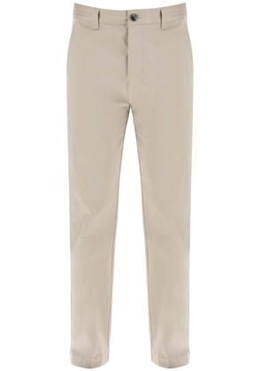 cotton satin chino pants in - L Beige