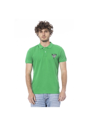 Green Cotton Polo Shirt - S