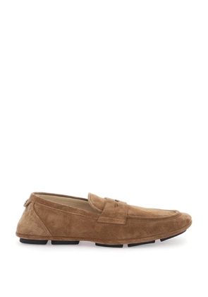 Dolce & gabbana calf suede driver shoe - 41 Brown