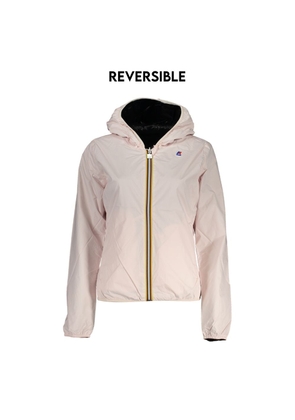 Chic Reversible Hooded Jacket in Pink - L