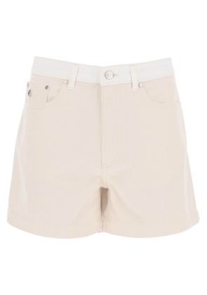 banana denim shorts - 25 White