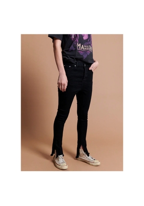 Black Cotton Jeans & Pant - W24