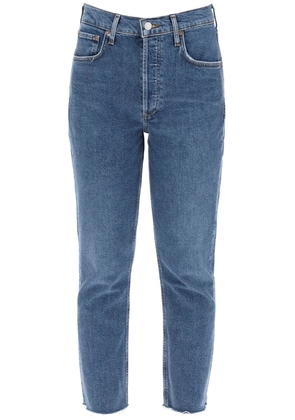 Agolde high-waisted straight cropped jeans in the - 24 Blue