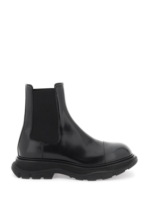 Alexander mcqueen chelsea tread brushed leather ankle - 40 Black