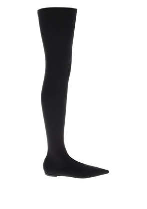 Dolce & gabbana stretch jersey thigh-high boots - 36 Black