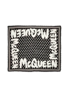 Alexander mcqueen graffiti biker scarf - OS Black