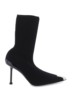 Alexander mcqueen knit slash ankle boots - 36 Black