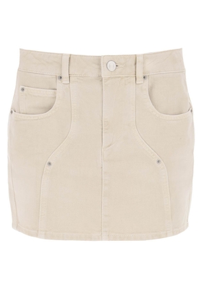 Isabel marant etoile vesna denim mini skirt - 34 Beige