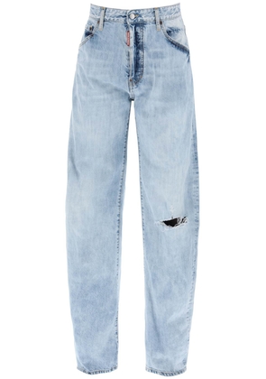 Dsquared2 oversized jeans with destroyed - 48 Blue